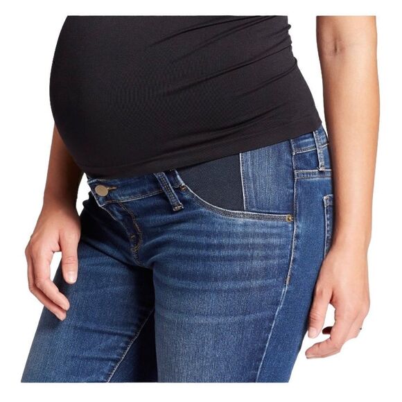 ISABEL Maternity Under Belly Jeggings Blue Denim Size 4 - Picture 2 of 8